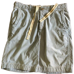 Abercrombie & Fitch Sz 32 button up engineer striped blue/white cotton  shorts